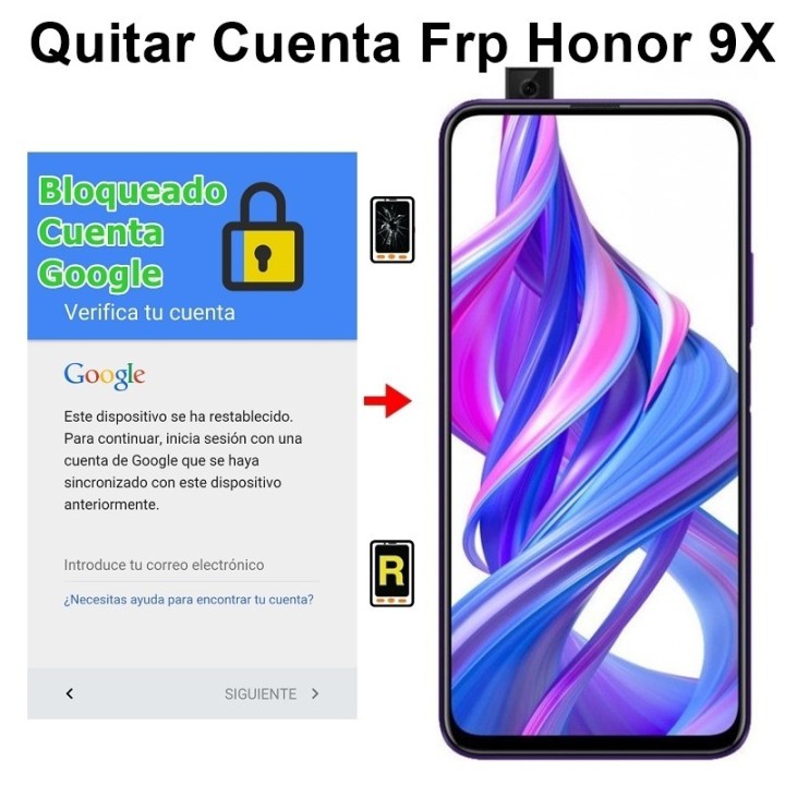Eliminar Cuenta Google Honor 9X