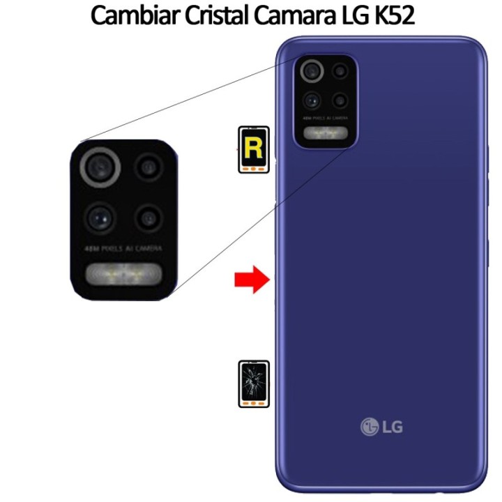 Cambiar Cristal Cámara Trasera LG K52