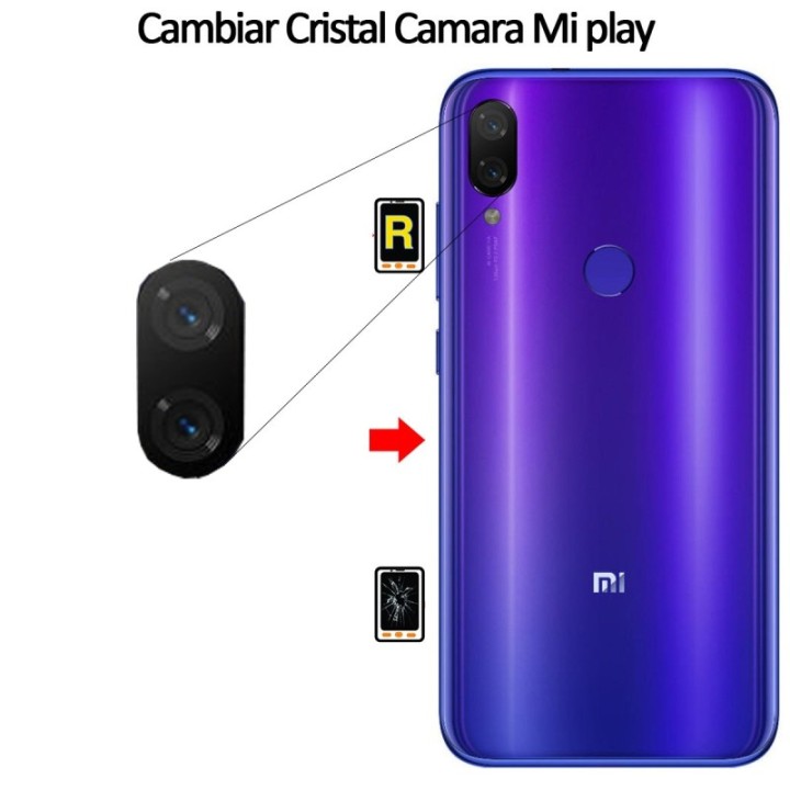Cambiar Cristal Cámara Trasera Xiaomi Mi Play