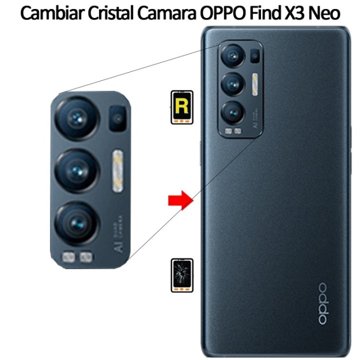 Cambiar Cristal Cámara Trasera Oppo Find X3 Neo