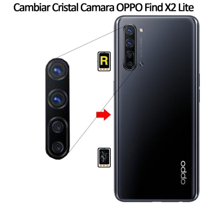 Cambiar Cristal Cámara Trasera Oppo Find X2 Lite 5G