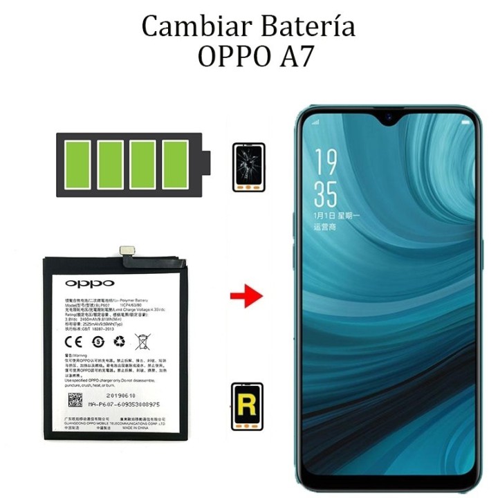 Cambiar Batería OPPO A7