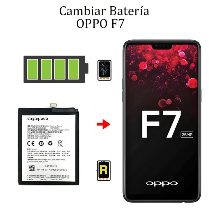 Cambiar Batería OPPO F7