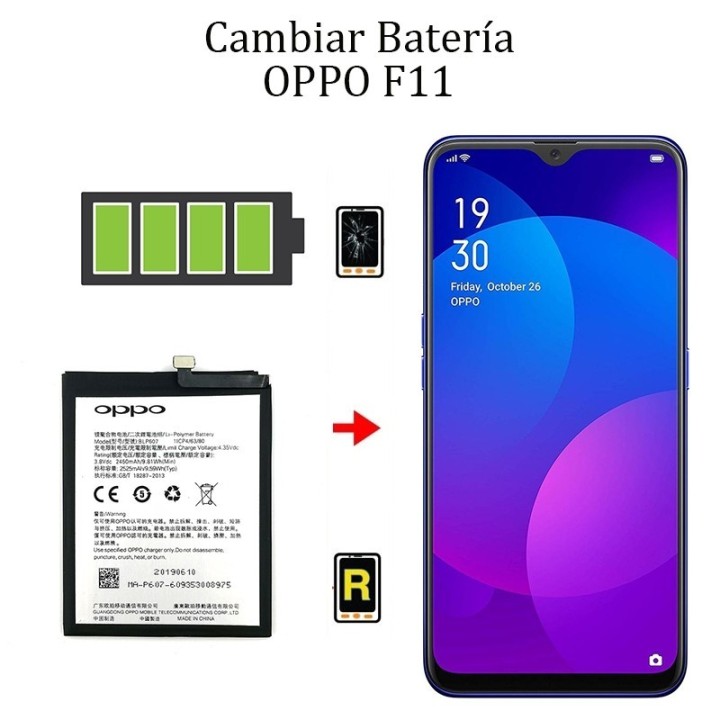 Cambiar Batería OPPO F11
