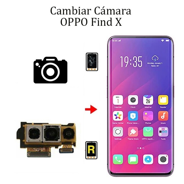 Cambiar Cámara Trasera OPPO Find X