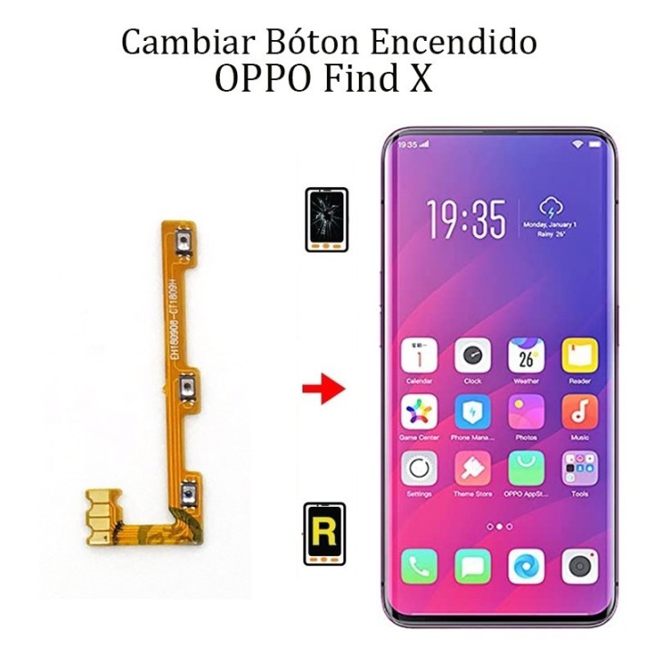 Cambiar Botón De Encendido OPPO Find X