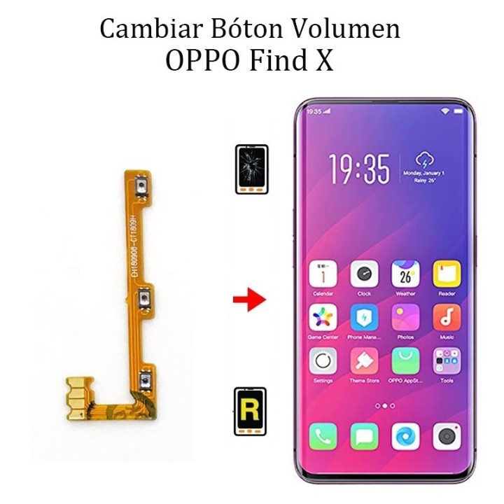 Cambiar Botón De Volumen OPPO Find X