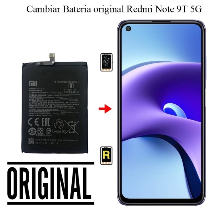 Cambiar Batería Original Redmi Note 9T 5G