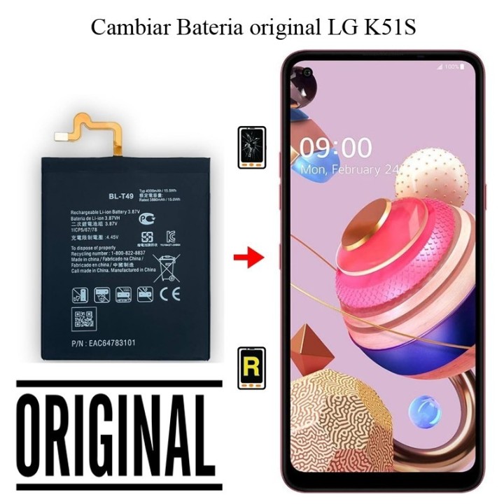 Cambiar Batería LG K51S Original