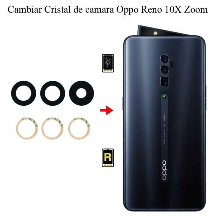 Cambiar Cristal Cámara Trasera OPPO Reno 10X Zoom