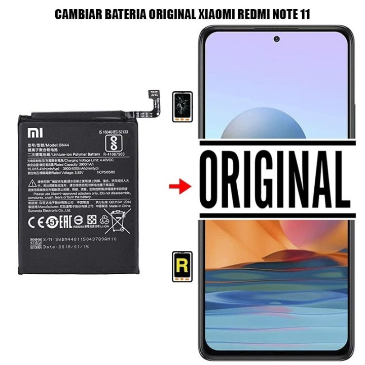 Cambiar Batería Original Xiaomi Redmi Note 11 BN5D