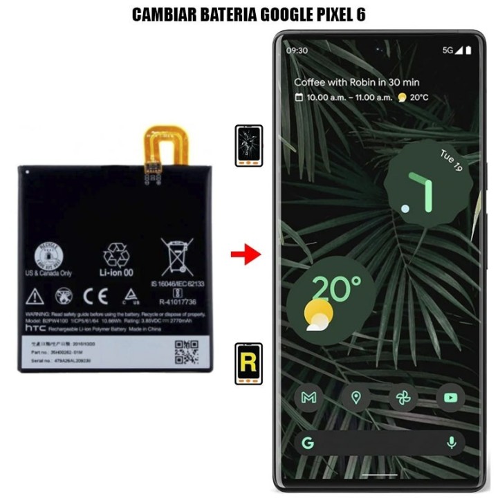 Cambiar Batería Google Pixel 6