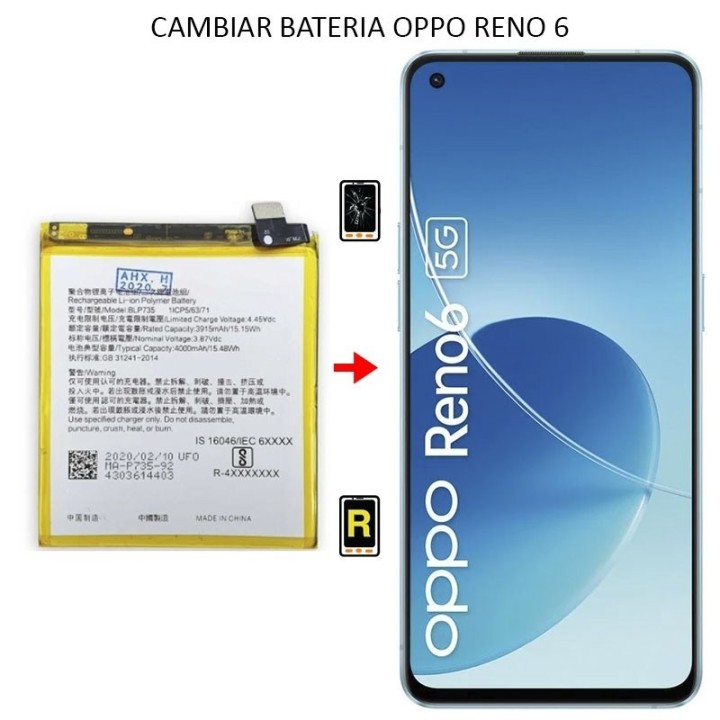Cambiar Batería OPPO Reno6 5G