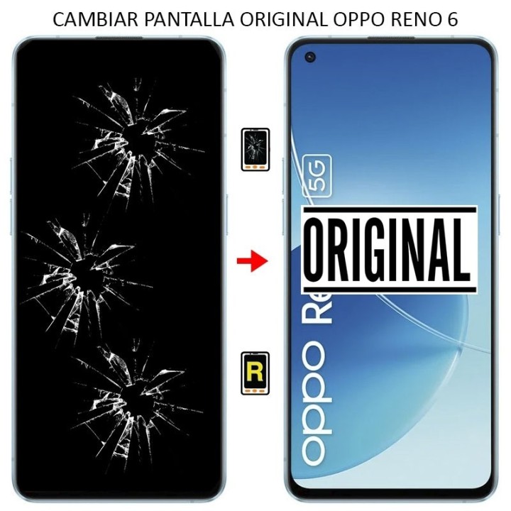 Cambiar Pantalla OPPO Reno6 5G Original Con Marco
