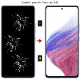 Cambiar Pantalla Samsung Galaxy A23 Original Con Marco