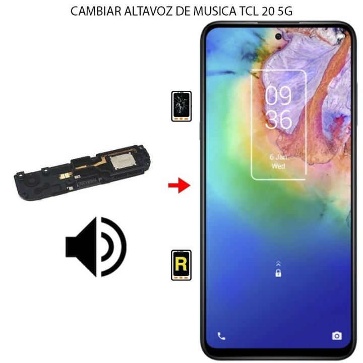 Cambiar Altavoz De Música TCL 20 5G