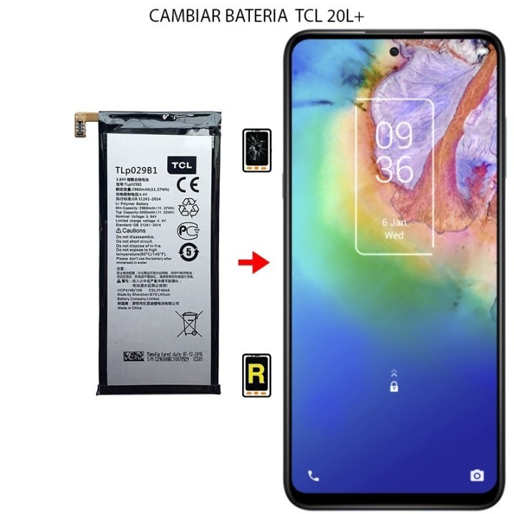 Cambiar Batería TCL 20L Plus