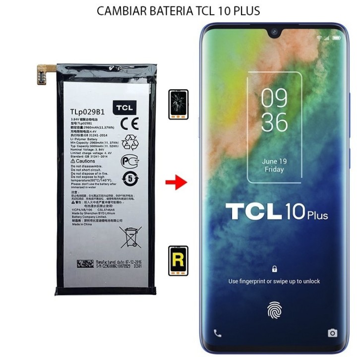 Cambiar Batería TCL 10 Plus