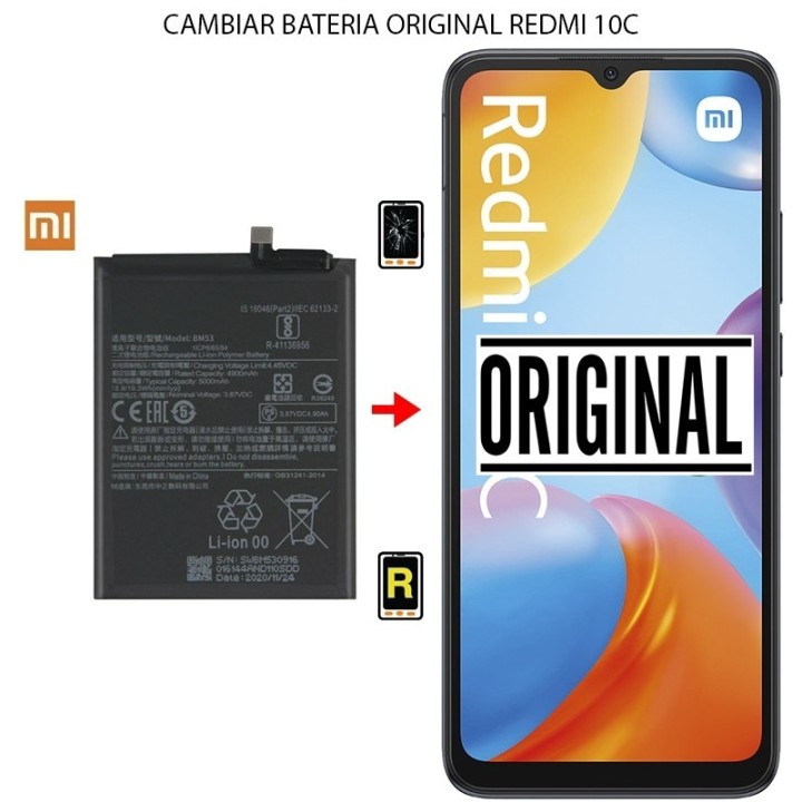 Cambiar Batería Original Xiaomi Redmi 10C BN5G