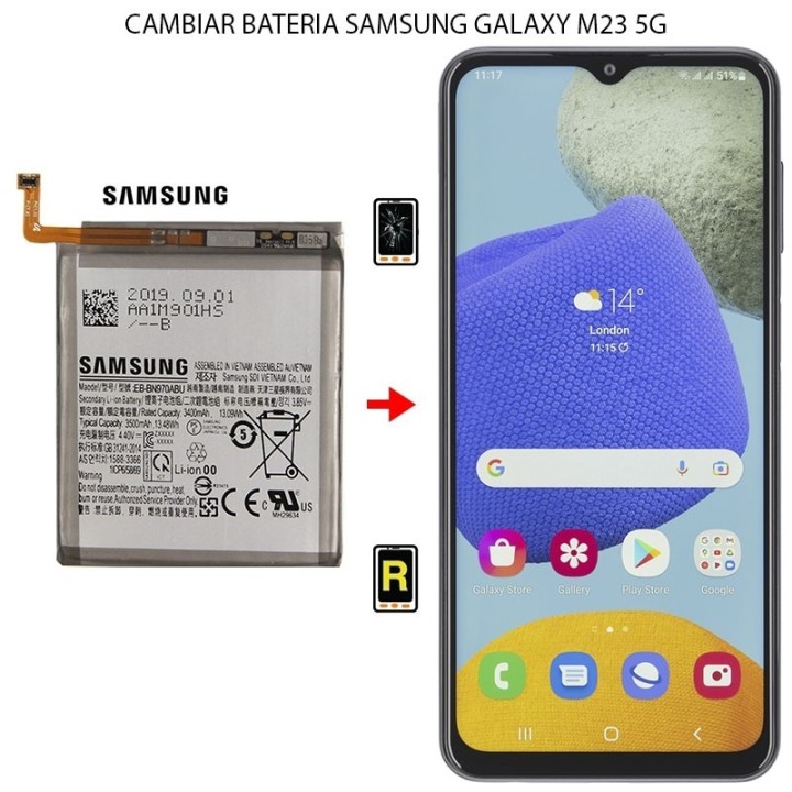 Cambiar Batería Samsung Galaxy M23 5G