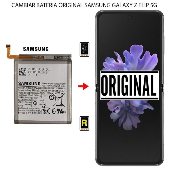 Cambiar Batería Original Segundaria Samsung Galaxy Z Flip 5G