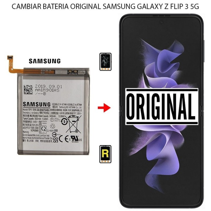 Cambiar Batería Original Segundaria Samsung Galaxy Z Flip 3 5G