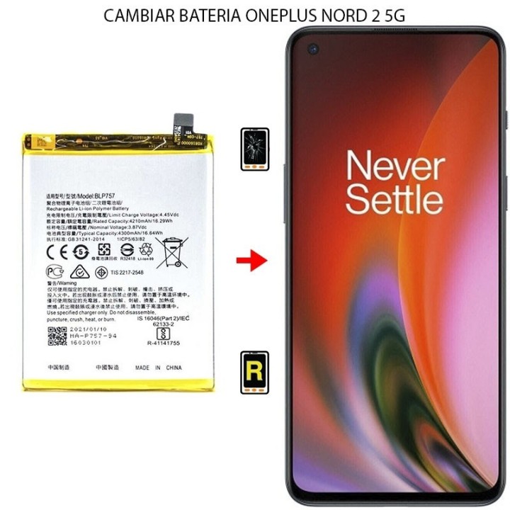 Cambiar Batería Oneplus Nord 2 5G