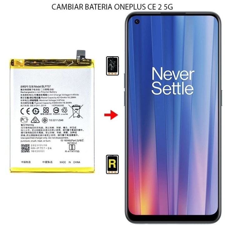 Cambiar Batería Oneplus Nord CE 2 5G