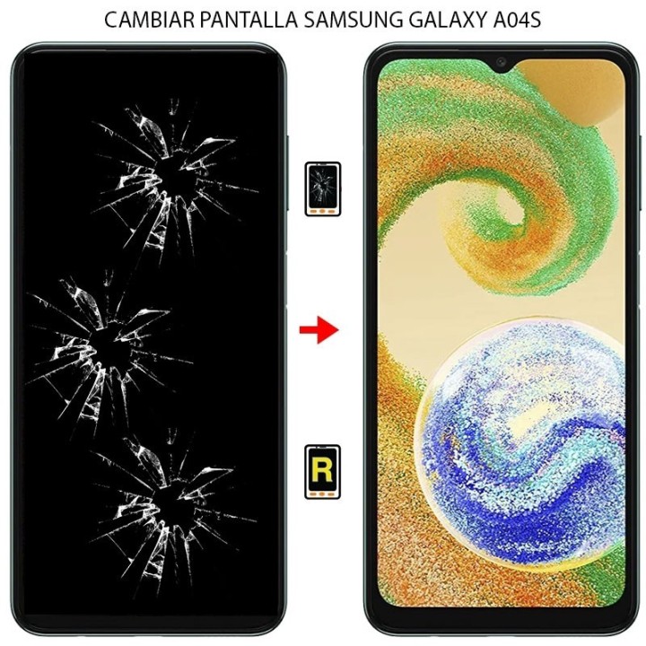 Cambiar Pantalla Samsung Galaxy A04S Original Con Marco