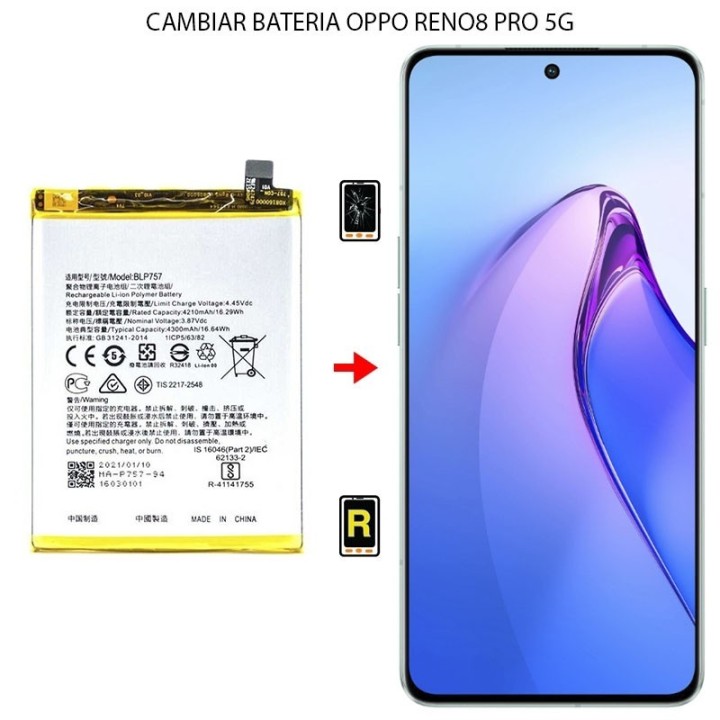 Cambiar Batería Oppo Reno 8 Pro 5G