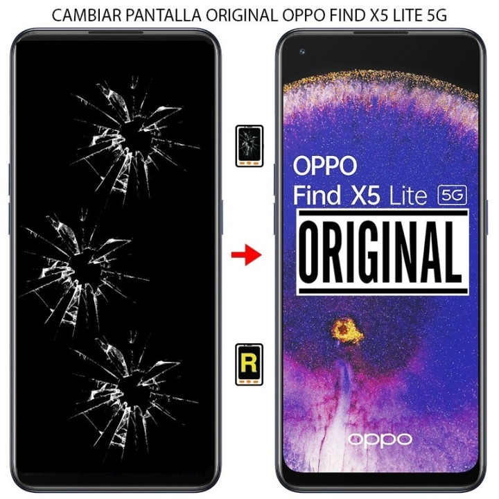 Cambiar Pantalla Oppo Find X5 Lite ORIGINAL CON MARCO