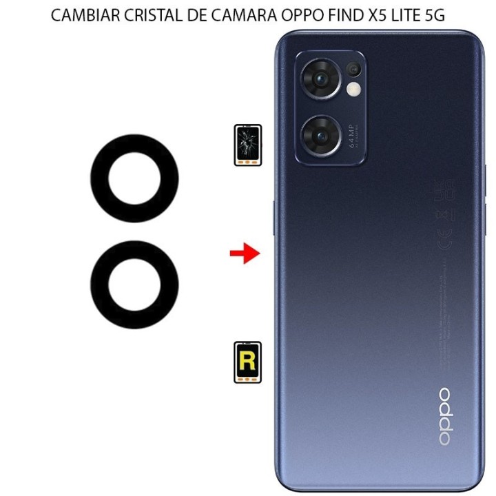 Cambiar Cristal Cámara Trasera Oppo Find X5 Lite