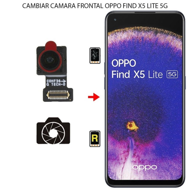 Cambiar Cámara Frontal Oppo Find X5 Lite