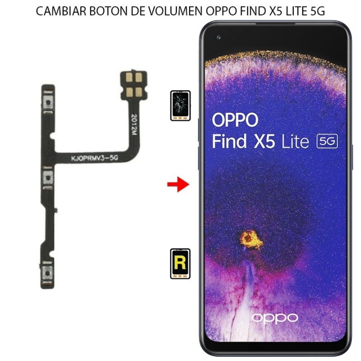 Cambiar Botón De Volumen Oppo Find X5 Lite