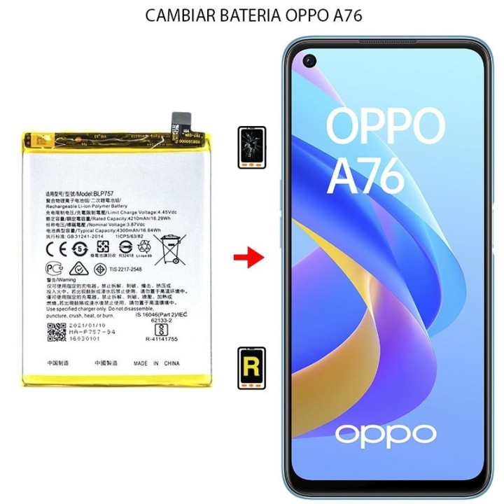 Cambiar Batería Oppo A76