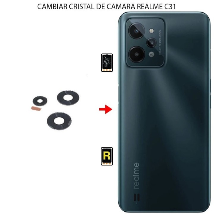 Cambiar Cristal Cámara Trasera Realme C31