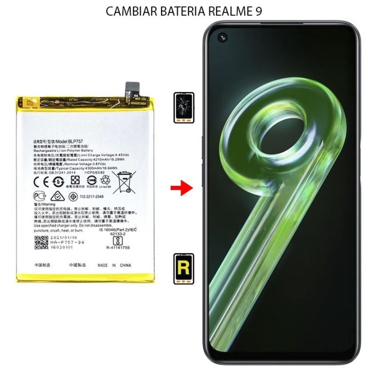 Cambiar Batería Realme 9