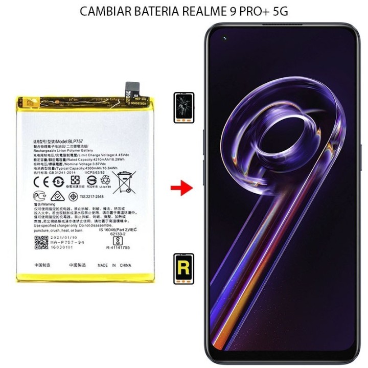 Cambiar Batería Realme 9 Pro Plus