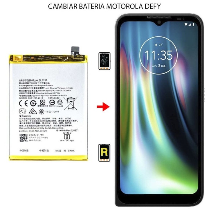 Cambiar Batería Motorola Defy
