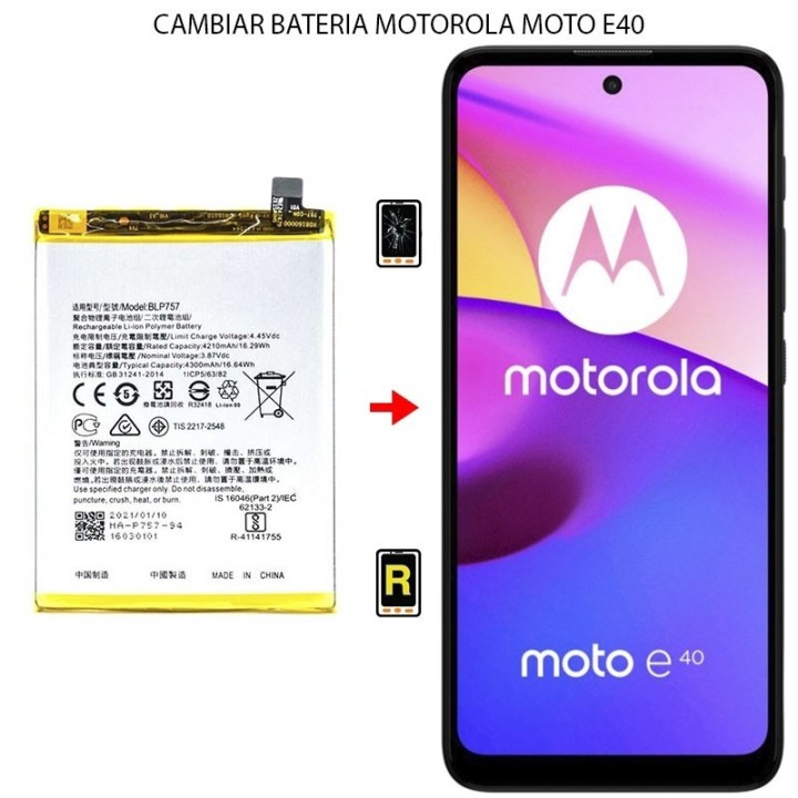 Cambiar Batería Motorola Moto E40
