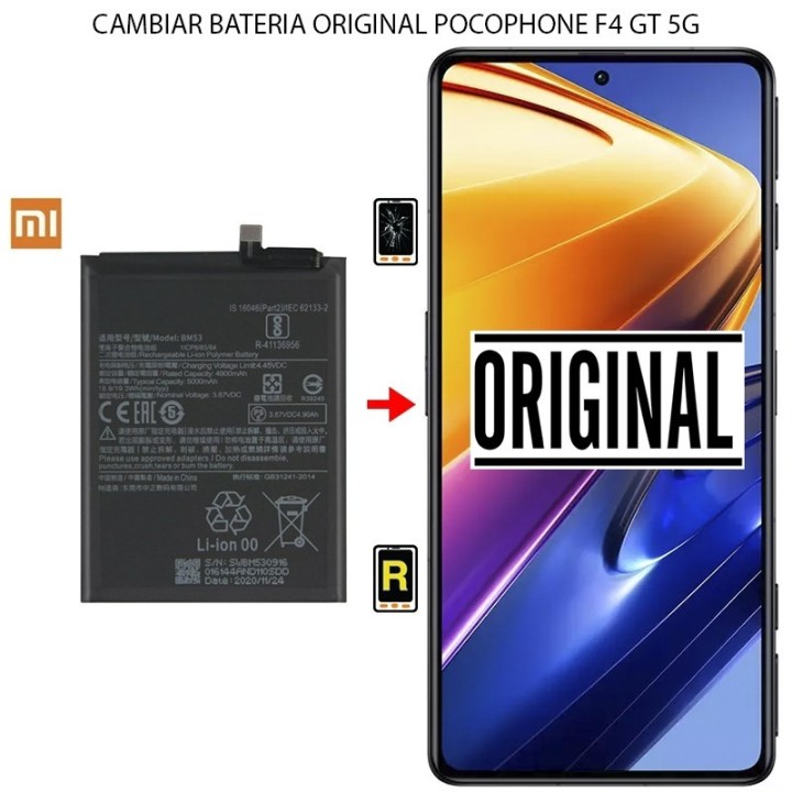 Cambiar Batería Original Xiaomi Poco F4 GT BP48