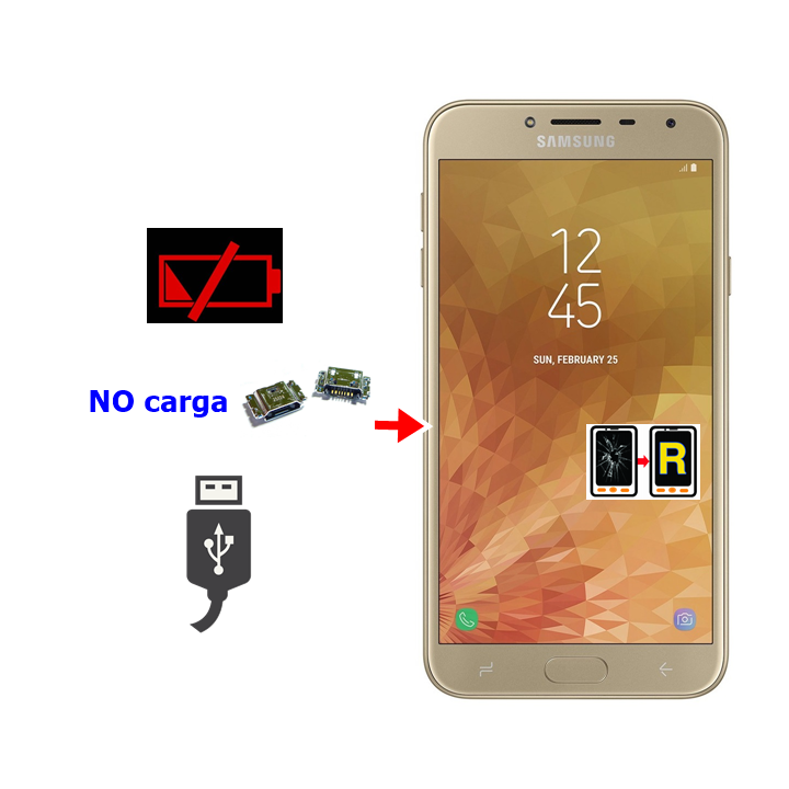 Cambiar Conector de Carga Samsung J4 plus (2018) SM-J415F