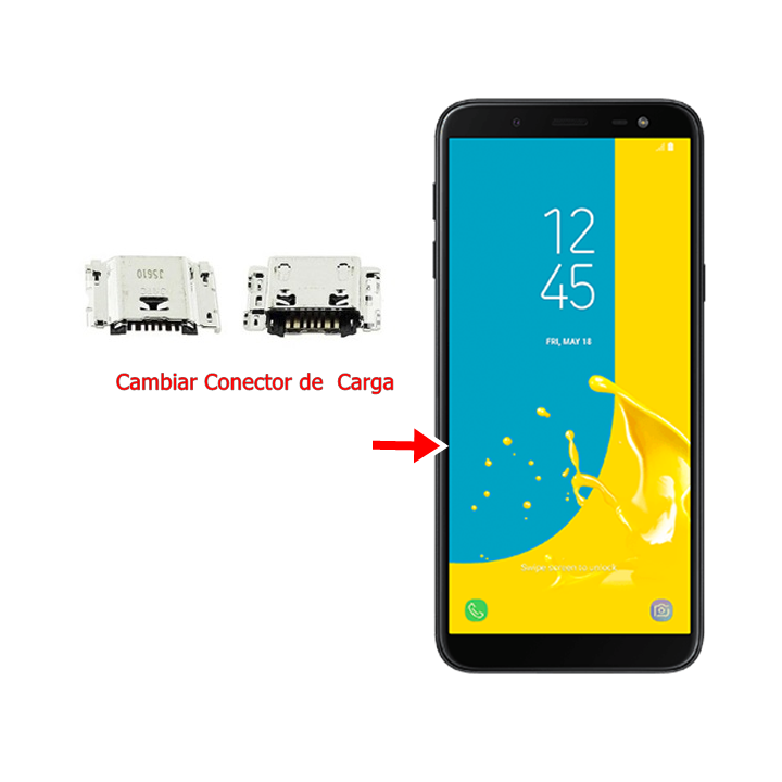 Cambiar Conector de Carga Samsung J6 2018
