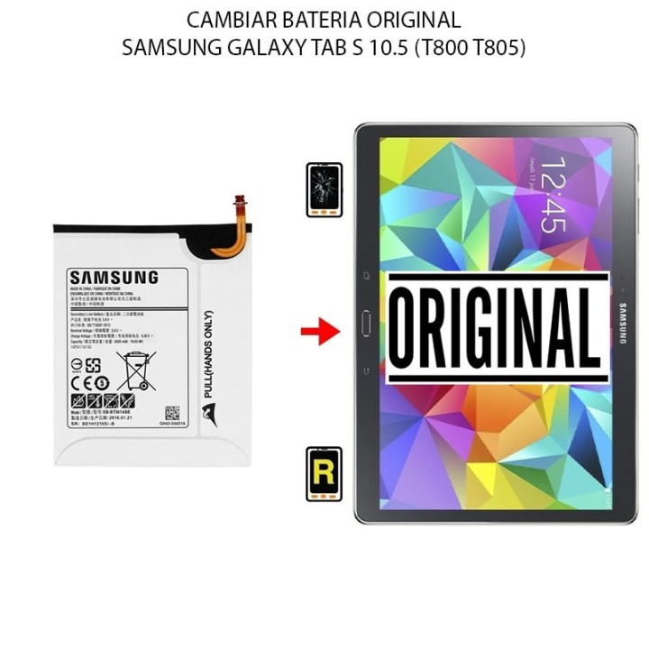 Cambiar Batería Samsung Galaxy Tab S 10.5 Original