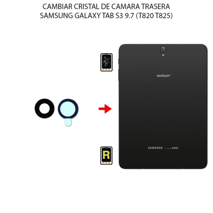 Cambiar Cristal Cámara Trasera Samsung Galaxy Tab S3 9.7