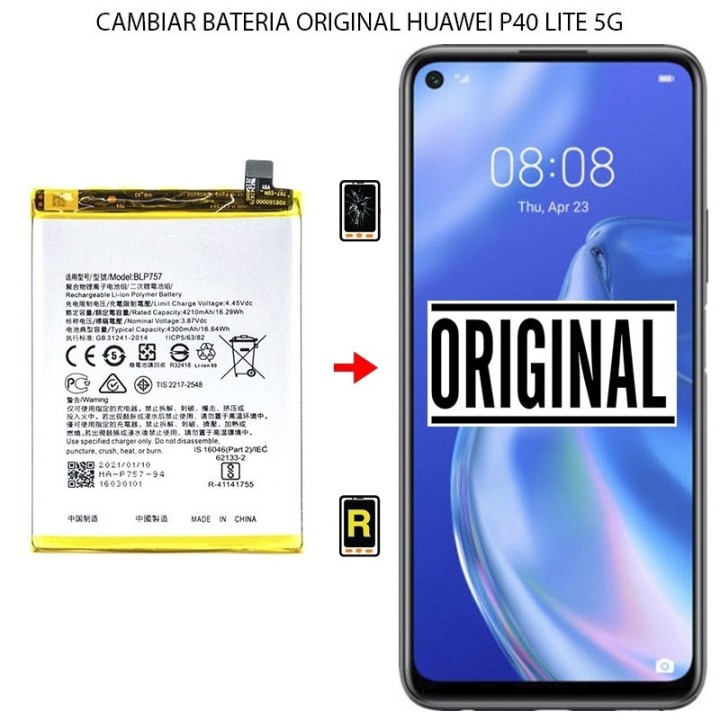 Cambiar Batería Huawei P40 Lite 5G Original