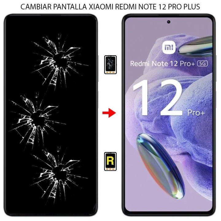 Cambiar Pantalla Xiaomi Redmi Note 12 Pro Plus Original con Marco