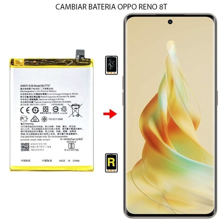Cambiar Batería Oppo Reno 8T
