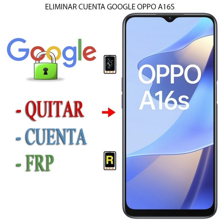 Eliminar Contraseña y Cuenta Google Oppo A16s