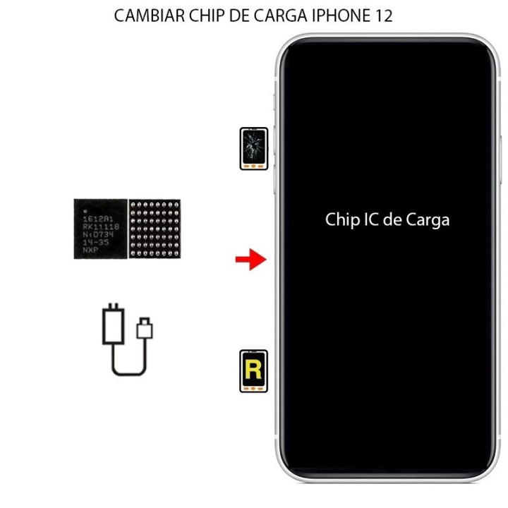 Cambiar Chip de Carga iPhone 12